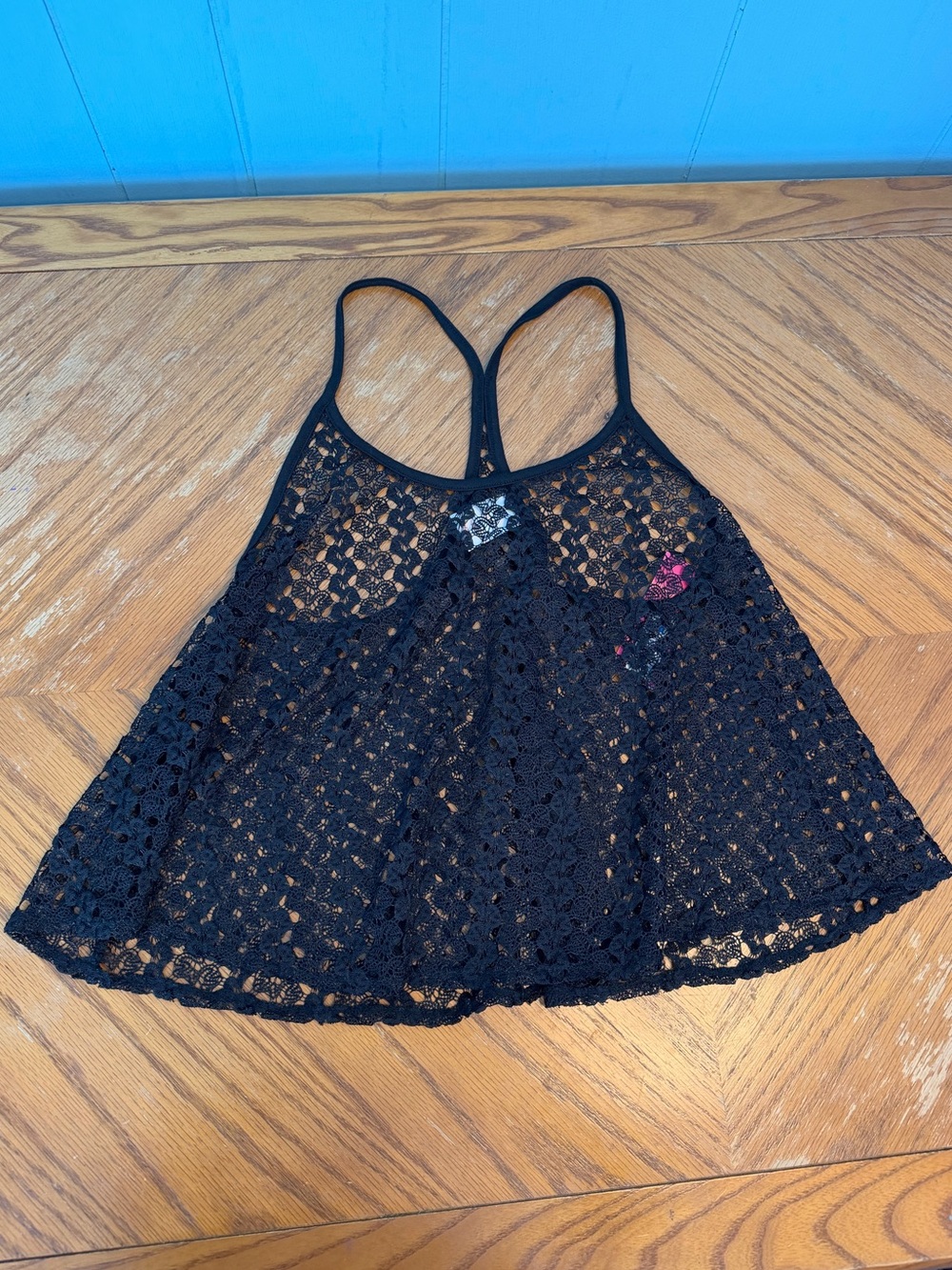 Xhilaration Black Crochet Racerback Camisole